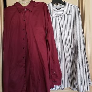Mens dress 3xl button up tops